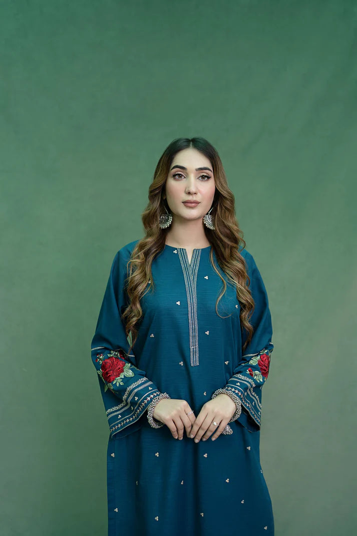 URGE-2PC LAWN EMBROIDRED SHIRT WITH AND EMBROIDRED TROUSER-UR-2548