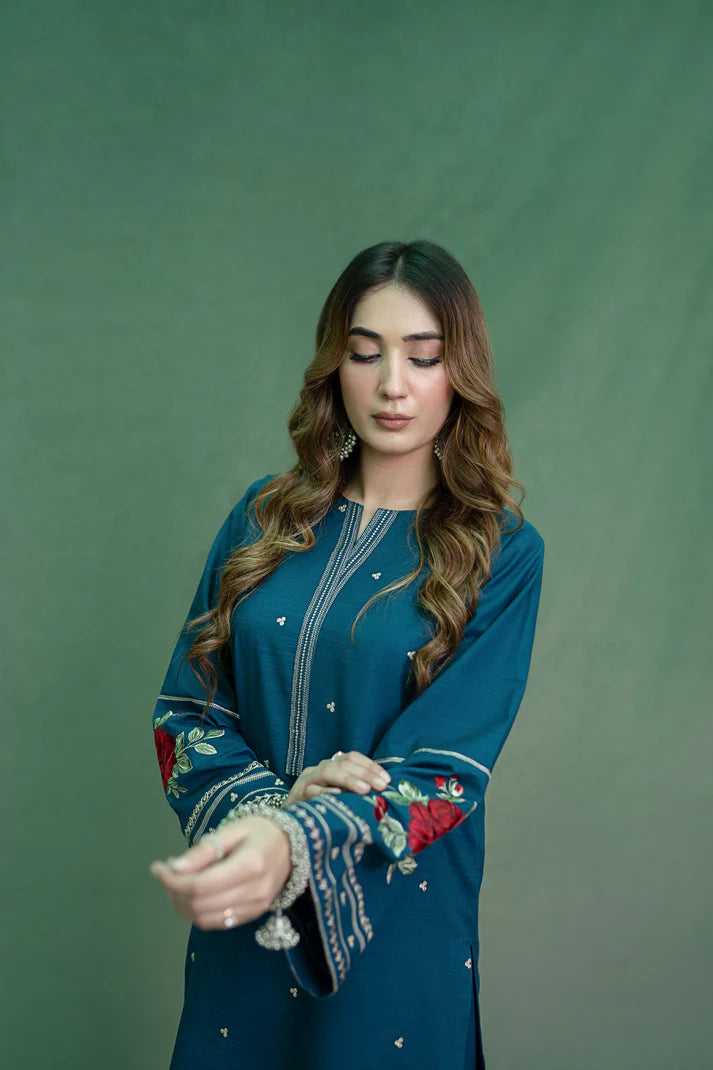 URGE-2PC LAWN EMBROIDRED SHIRT WITH AND EMBROIDRED TROUSER-UR-2548