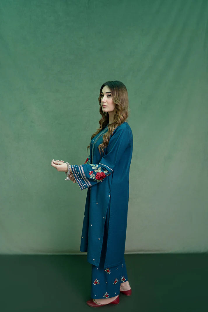 URGE-2PC LAWN EMBROIDRED SHIRT WITH AND EMBROIDRED TROUSER-UR-2548