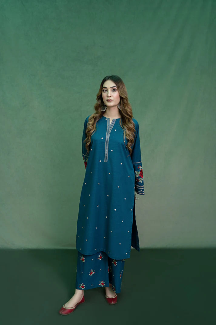 URGE-2PC LAWN EMBROIDRED SHIRT WITH AND EMBROIDRED TROUSER-UR-2548