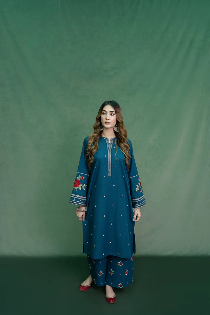URGE-2PC LAWN EMBROIDRED SHIRT WITH AND EMBROIDRED TROUSER-UR-2548
