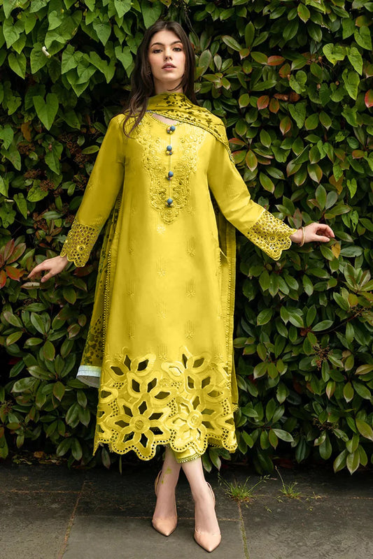MUSHQ-3PC DHANAK EMBROIDERED SHIRT WITH WOOL PRINTED SHAWL & TROUSER-TBF-1934
