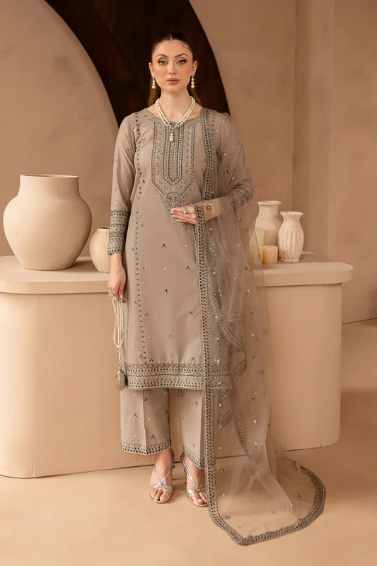 BATIK-3PC LAWN EMBROIDERED SHIRT WITH ORGANZA EMBROIDERED DUPATTA AND EMBROIDERED TROUSER-UR-2805