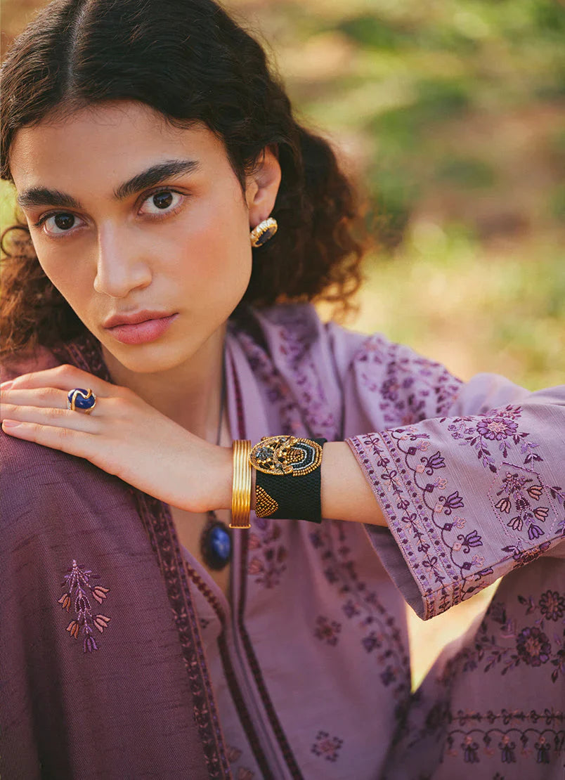 MARIA B - 3PC LAWN EMBROIDERED SHIRT WITH LAWN EMBROIDERED DUPATTA AND TROUSER-UR-2521