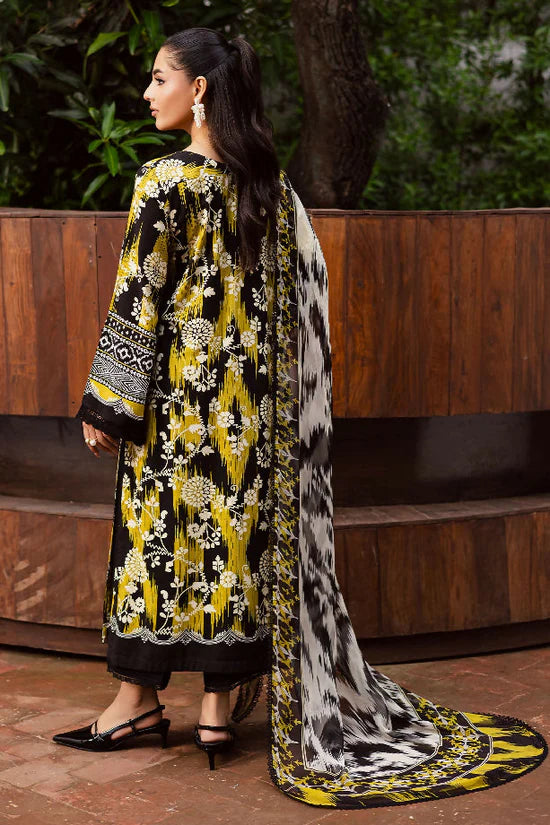 NUREH-3PC KHADDAR PRINTED SHIRT WITH KHADDAR PRINTED DUPATTA AND PRINTED TROUSER-UR-1728