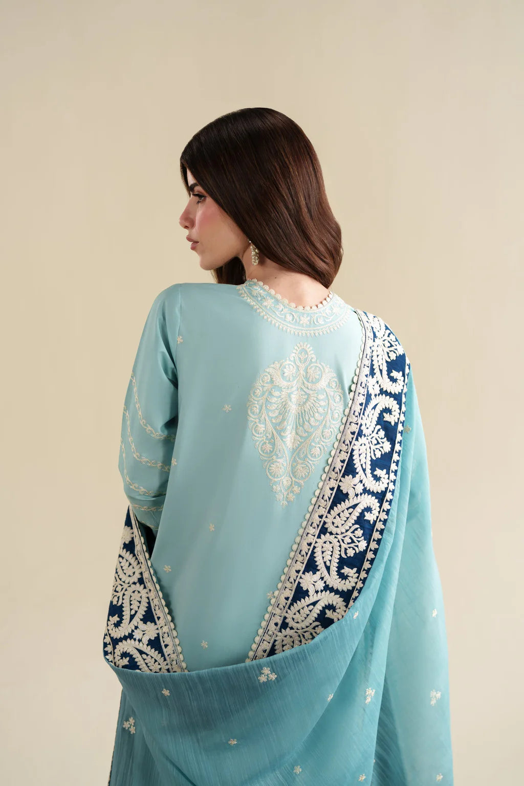 ZAIB-3PC LAWN EMBROIDERED SHIRT WITH CHIFFON EMB DUPATTA AND TROUSER-UR-4261