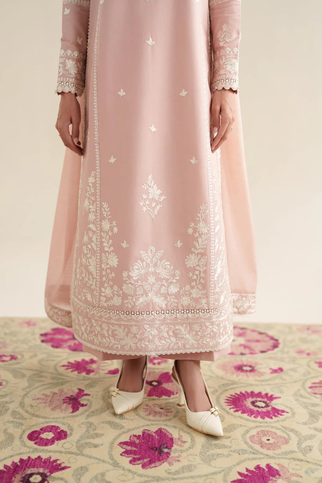 ZAIB-3PC LAWN EMBROIDERED SHIRT WITH CHIFFON EMB DUPATTA AND TROUSER-UR-4295