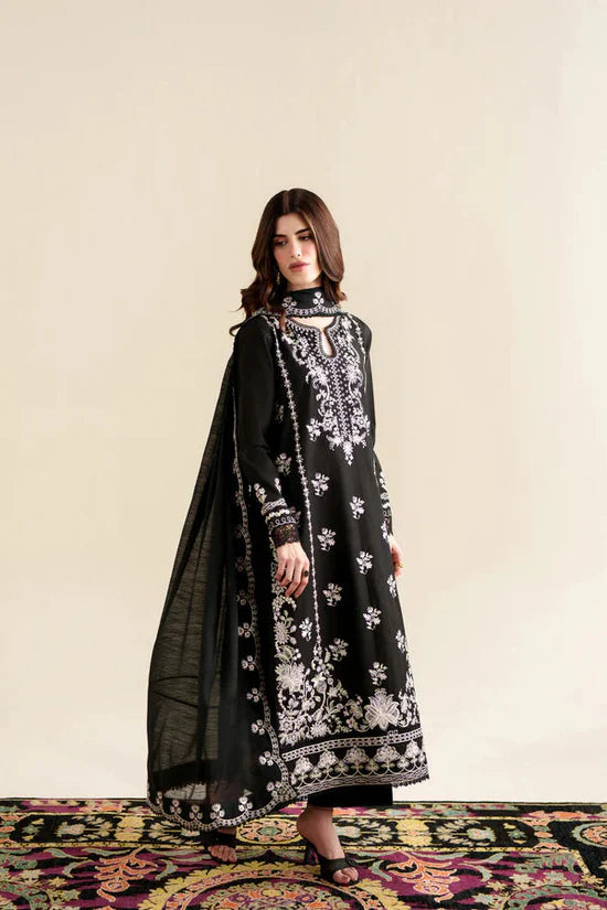 ZAIB-3PC LAWN EMBROIDERED SHIRT WITH KHADDI NET EMB DUPATTA AND TROUSER-UR-4277