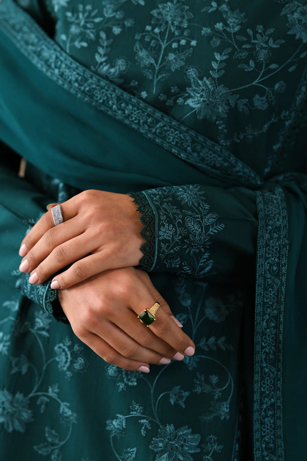 ZAIB-3PC LAWN EMBROIDERED SHIRT WITH CHIFFON EMB DUPATTA AND TROUSER-UR-3504