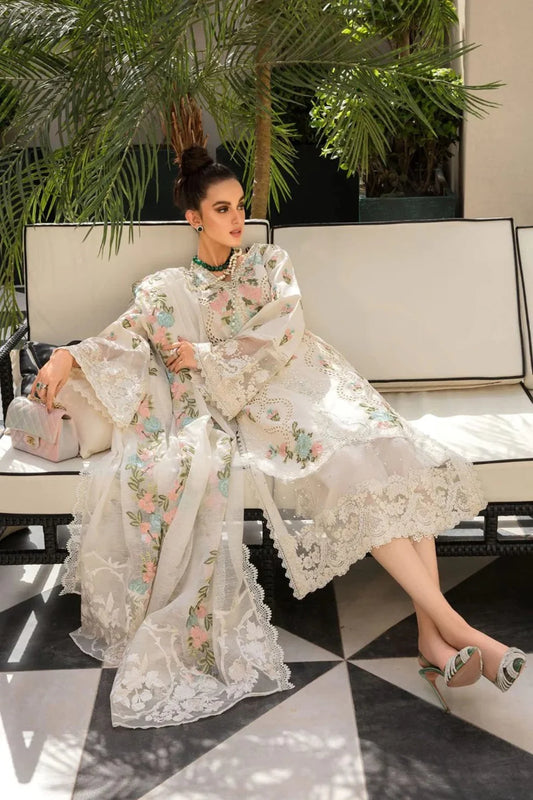 CRIMSON - 3PC LAWN EMBROIDERED WITH CHIFFON EMBROIDERED DUPATTA-UR-2581