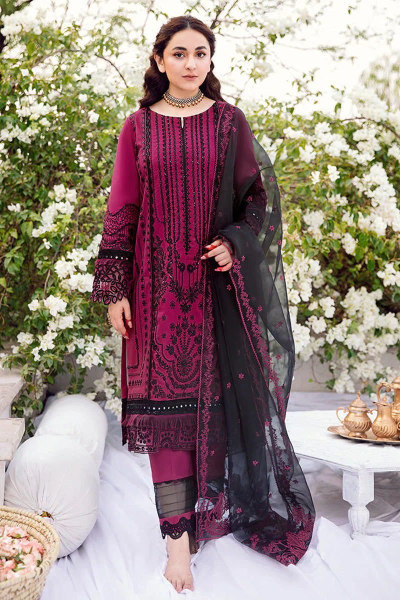 RANG RASIYA-3PC LAWN EMBROIDERED WITH ORGANZA EMBROIDERED DUPATTA-UR-2528