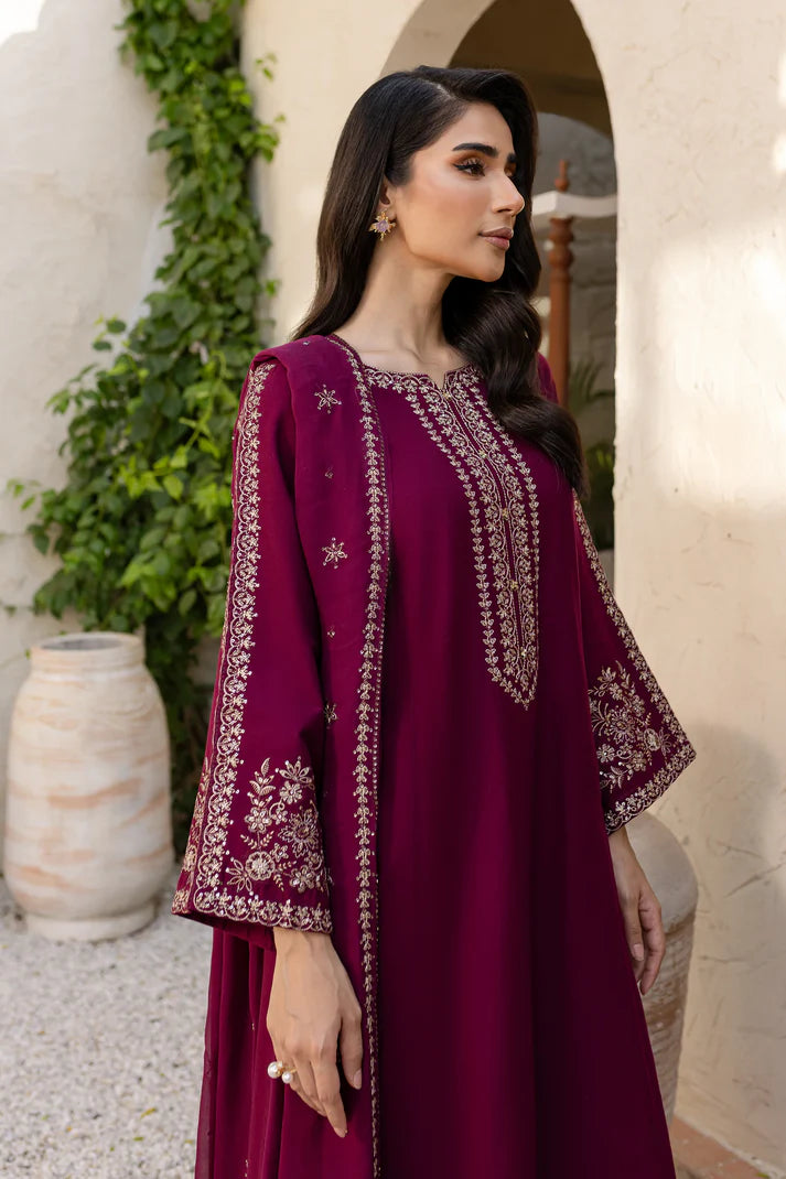 BATIK-3PC LAWN EMBROIDERED SHIRT WITH BAMBER CHIFFON EMBROIDERED DUPATTA AND TROUSER-UR-2687