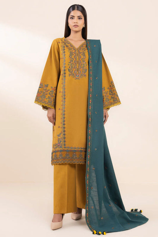 SAPPHIRE- 3PC LAWN EMBROIDERED SHIRT WITH LAWN EMBROIDERED DUPATTA AND TROUSER-UR-2532