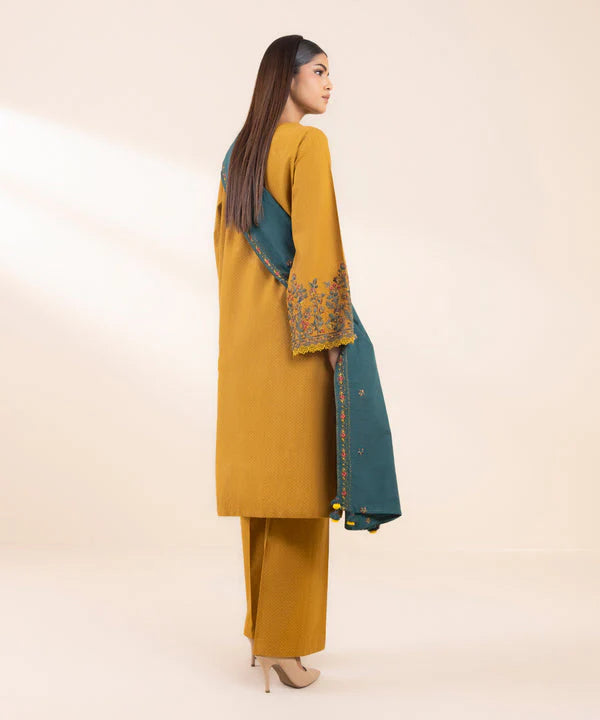 SAPPHIRE- 3PC LAWN EMBROIDERED SHIRT WITH LAWN EMBROIDERED DUPATTA AND TROUSER-UR-2532