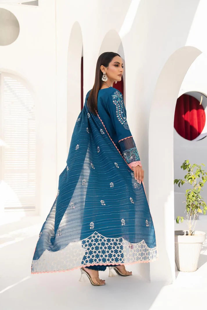 URAN-3PC LAWN EMBROIDERED SHIRT WITH LAWN EMBROIDERED READY TO WEAR DUPATTA-UR-2620