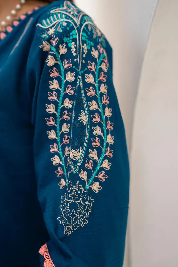 URAN-3PC LAWN EMBROIDERED SHIRT WITH LAWN EMBROIDERED READY TO WEAR DUPATTA-UR-2620