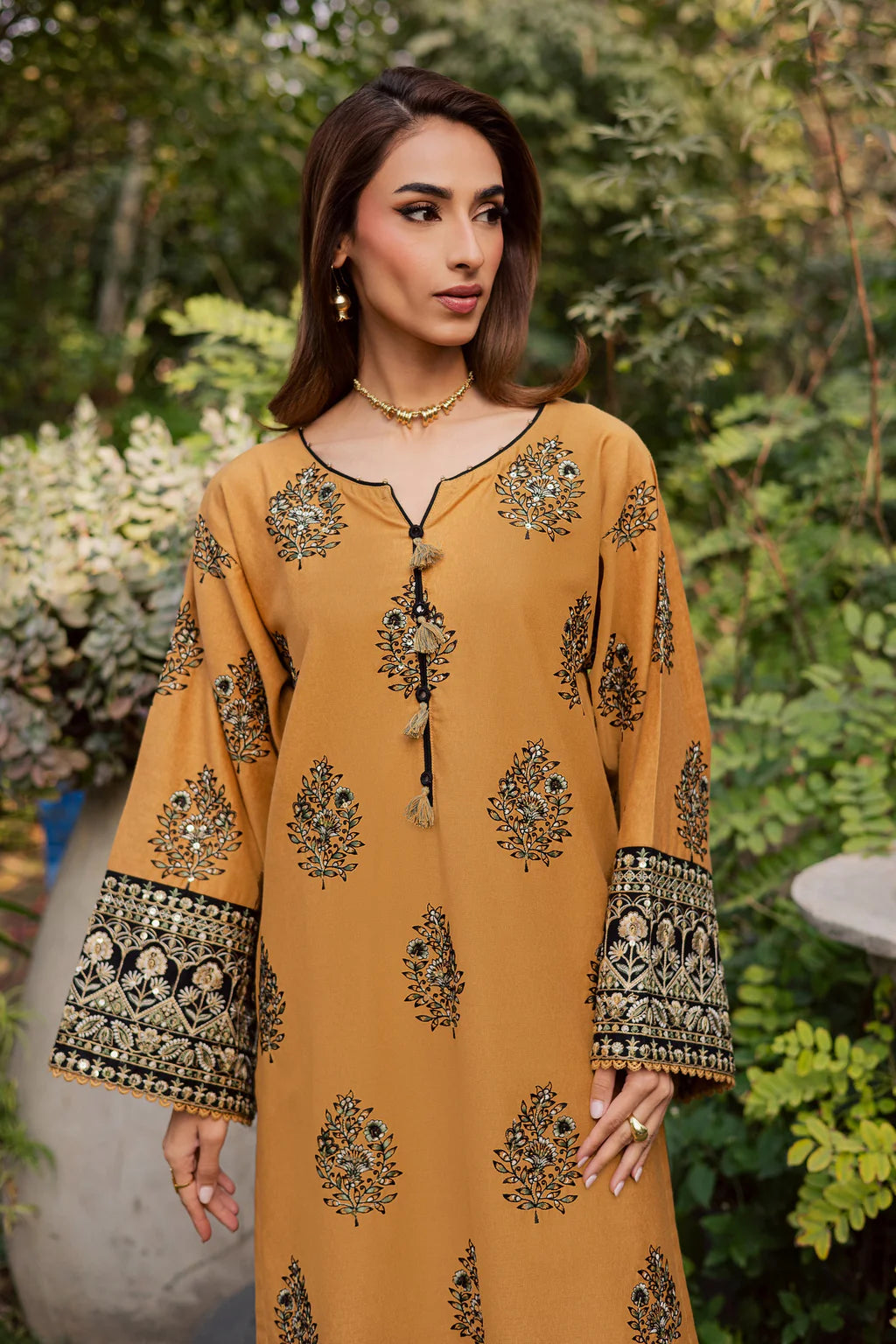 BATIK-2PC LAWN SEQUIN EMBROIDERED SHIRT WITH SEQUIN EMBROIDERED TROUSER-UR-1202
