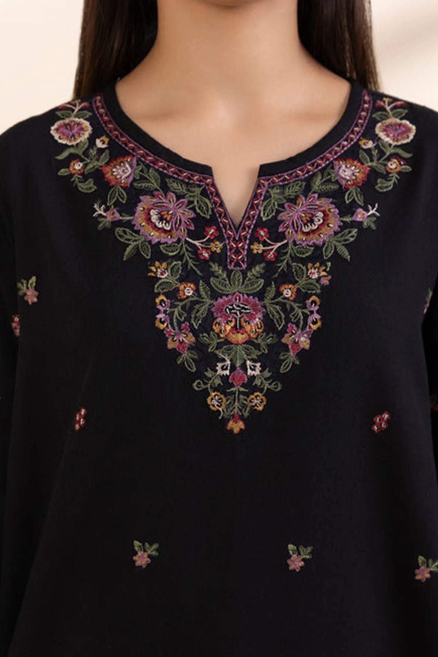 SAPPHIRE-3PC LAWN EMBROIDERED SHIRT WITH MONARK PRINT DUAPATTA & TROUSER-UR-2552-B