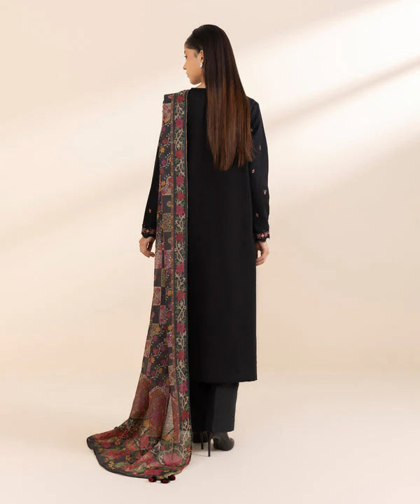 SAPPHIRE-3PC LAWN EMBROIDERED SHIRT WITH MONARK PRINT DUAPATTA & TROUSER-UR-2552-B