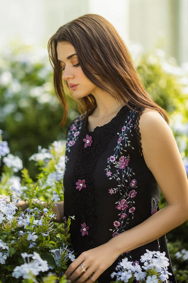 MUSHQ-3PC LAWN EMBROIDERED SHIRT WITH CHIFFON PRINTED DUPATTA & TROUSER-UR-3524