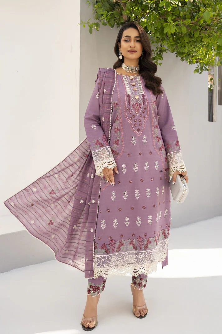URAN-3PC LAWN EMBROIDERED SHIRT WITH LAWN EMBROIDERED READY TO WEAR DUPATTA-UR-2613