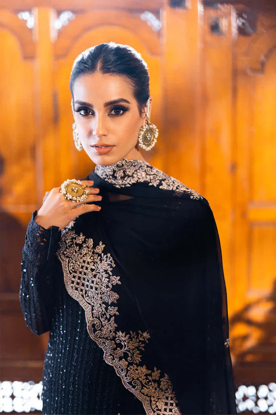AZURE-3PC LAWN EMBROIDERED SHIRT WITH CHIFFOON EMBROIDERED DUPATTA AND EMB TROUSER-UR-3626