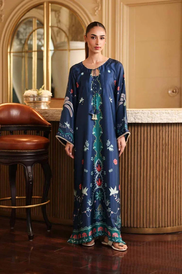 LULUSAR-2PC-SHAMOZE SILK PRINTED SHIRT WITH SILK TROUSER-UR-116