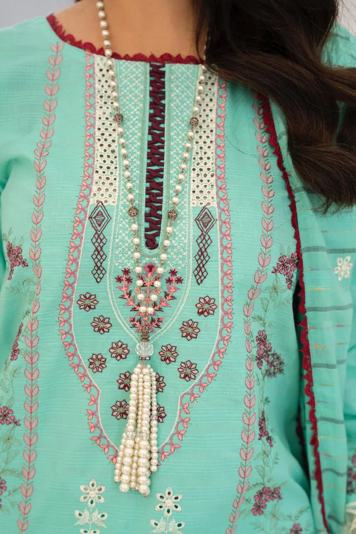 URAN-3PC LAWN EMBROIDERED SHIRT WITH LAWN EMBROIDERED READY TO WEAR DUPATTA-UR-2622