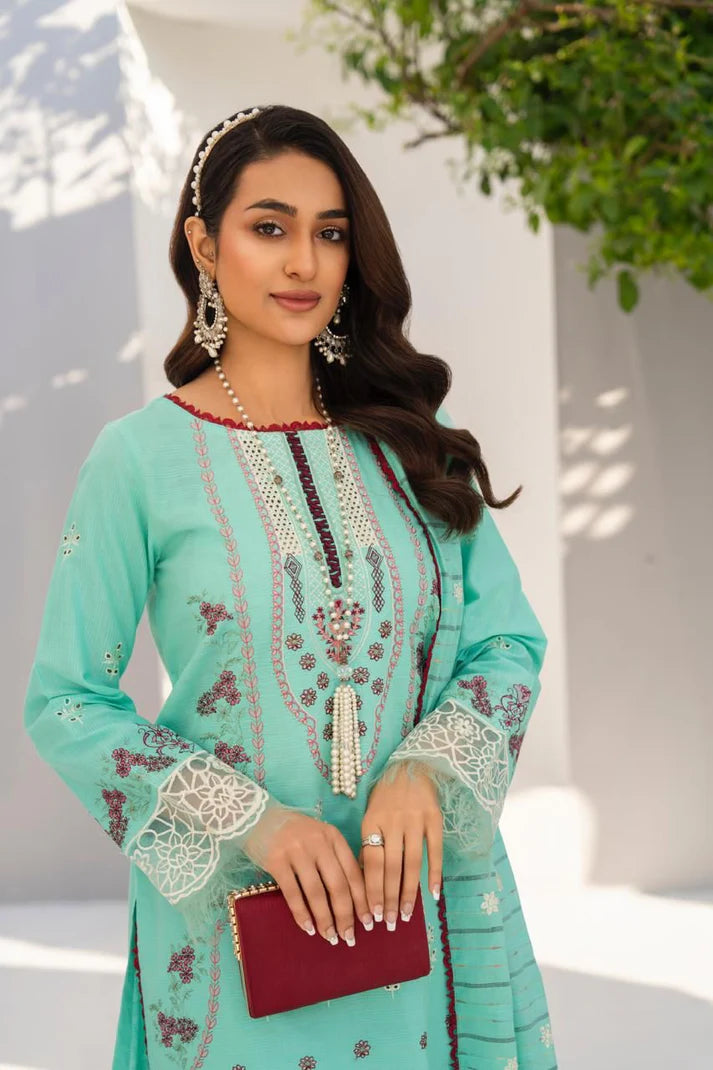 URAN-3PC LAWN EMBROIDERED SHIRT WITH LAWN EMBROIDERED READY TO WEAR DUPATTA-UR-2622
