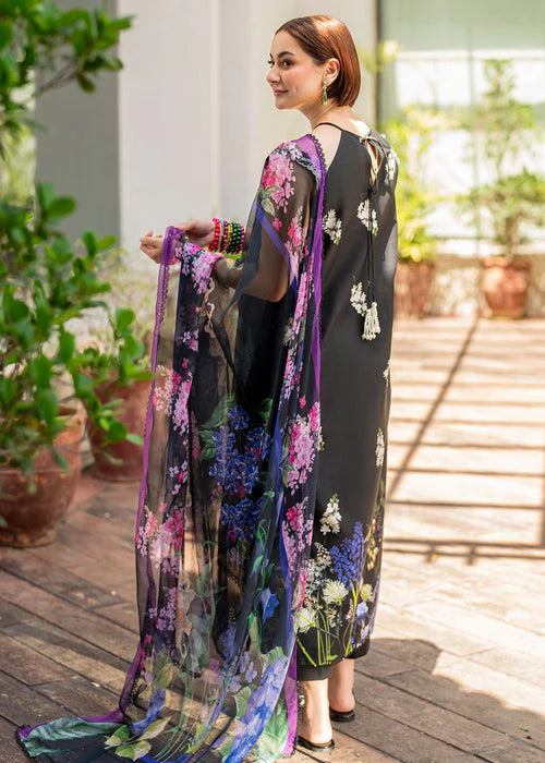 ASIFA NABEEL-3PC LAWN PRINT EMBROIDERED SHIRT WITH CHIFFON PRINT DUPATTA AND PRINT TROUSER-UR-013