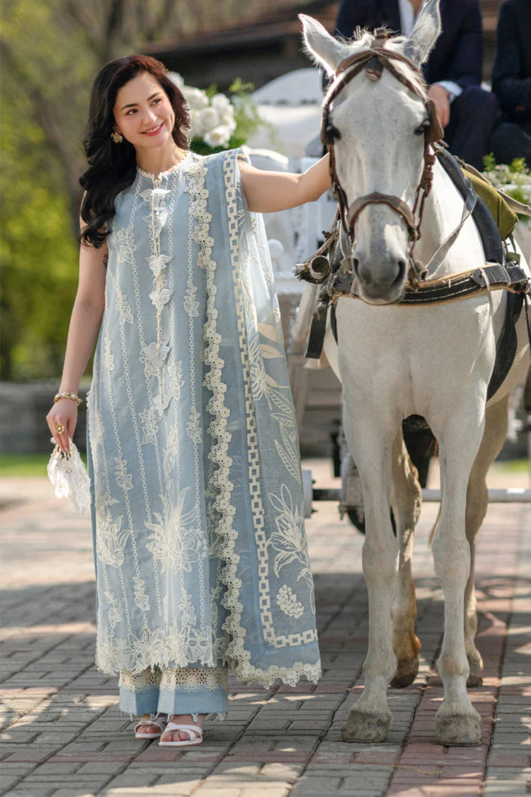 RANG RASIYA-3PC LAWN EMBROIDERED SHIRT WITH CHIFFON PRINTED EMB DUPATTA AND TROUSER-UR-4569