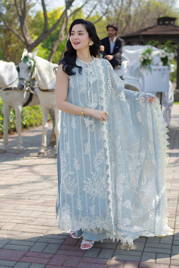 RANG RASIYA-3PC LAWN EMBROIDERED SHIRT WITH CHIFFON PRINTED EMB DUPATTA AND TROUSER-UR-4569