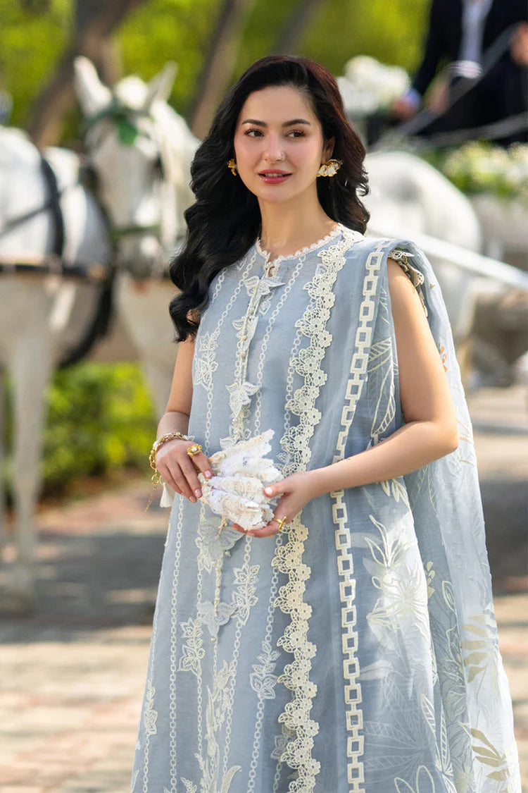 RANG RASIYA-3PC LAWN EMBROIDERED SHIRT WITH CHIFFON PRINTED EMB DUPATTA AND TROUSER-UR-4569