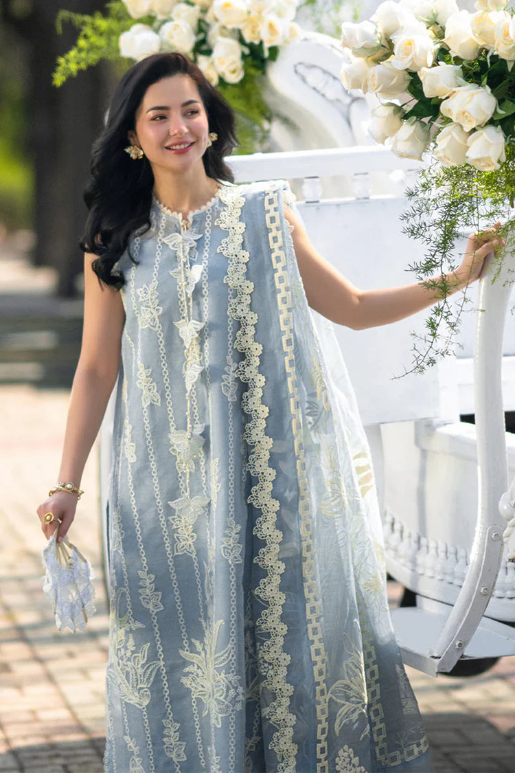 RANG RASIYA-3PC LAWN EMBROIDERED SHIRT WITH CHIFFON PRINTED EMB DUPATTA AND TROUSER-UR-4569