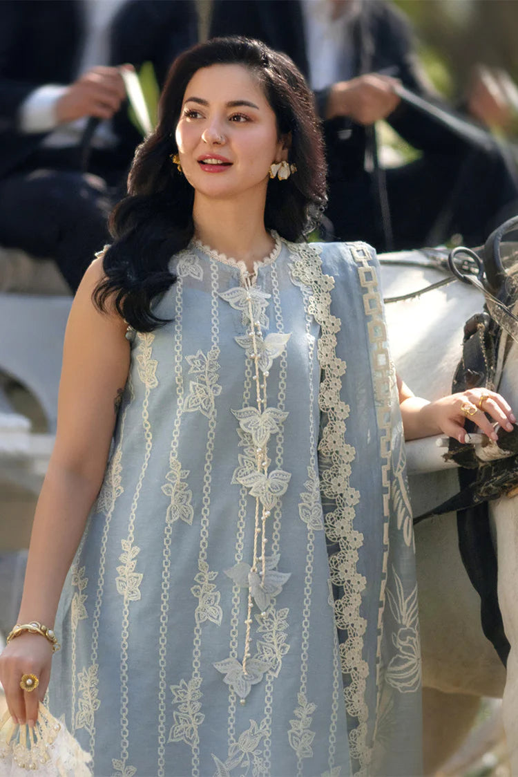 RANG RASIYA-3PC LAWN EMBROIDERED SHIRT WITH CHIFFON PRINTED EMB DUPATTA AND TROUSER-UR-4569