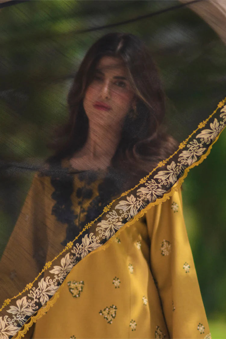 RANG RASIYA-3PC LAWN EMBROIDERED SHIRT WITH SILK PRINTED DUPATTA AND TROUSER-UR-4501