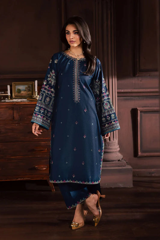 BATIK-2PIECE LAWN SEQUIN EMB SHIRT WITH LAWN EMB SLEEVES-UR-221