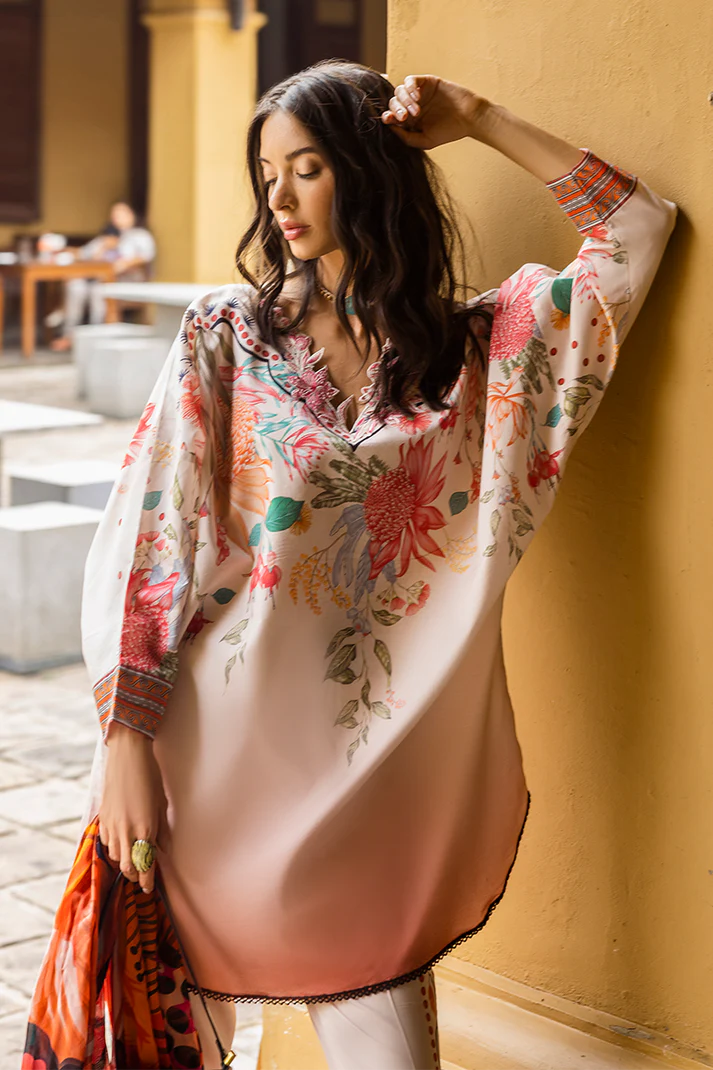 MUSHQ-3PC LAWN PRINTED SHIRT WITH CHIFFON PRINT DUPATTA AND PRINT TROUSER-UR-2834