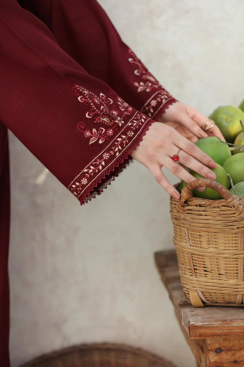 FEROZAE-2PC LAWN EMBROIDERED SHIRT WITH LAWN EMBROIDERED SLEEVES-UR-2553