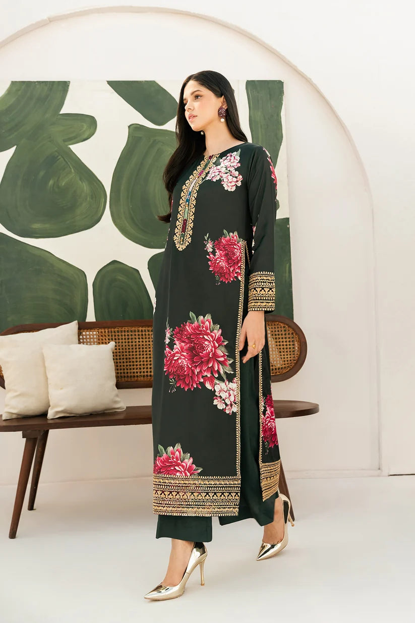 LULUSAR-3PC-SHAMOZE SILK PRINTED EMB SHIRT WITH SILK PRINTED DUPATTA AND SILK TROUSER-UR-114