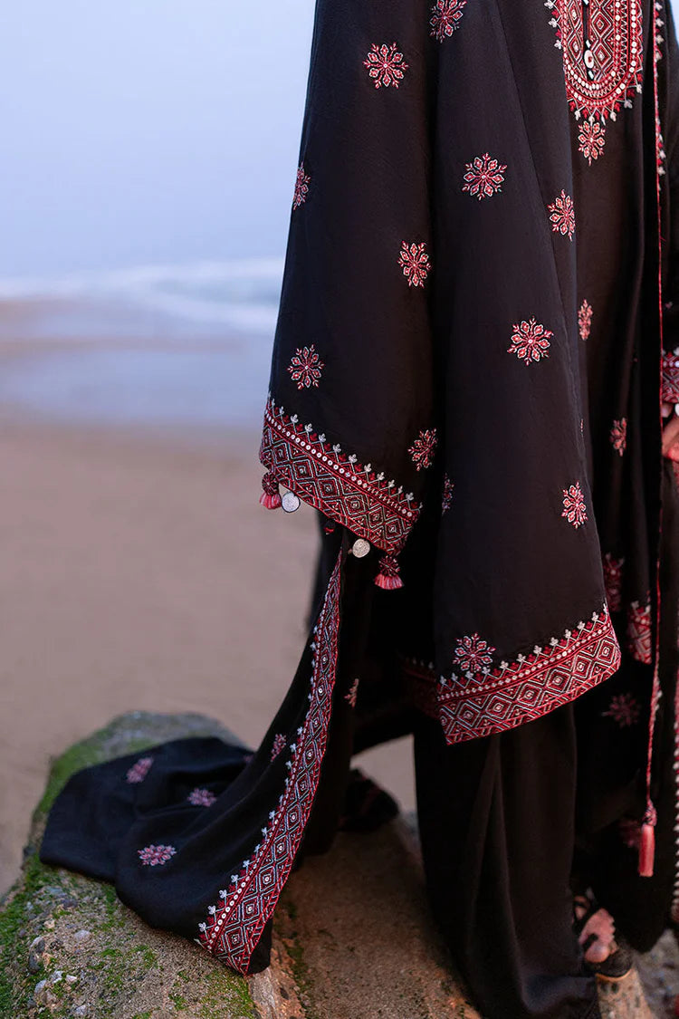 CROSS STITCH-3PC DHANAK EMBROIDERED SHIRT WITH DHANAK EMBROIDERED SHAWL AND TROUSER-UR-4150
