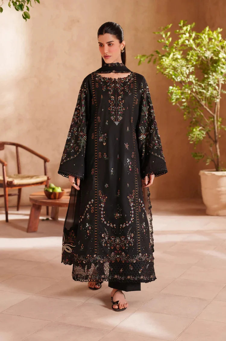 IZNIK-3PC LAWN EMBROIDERED SHIRT WITH CHIFFON EMBROIDERED DUPATTA AND TROUSER-UR-4582