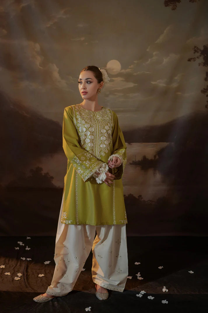 URGE-2PC SEQUIN LAWN EMBROIDERED SHIRT WITH SEQUIN LAWN EMBROIDERED TROUSER-UR-2833