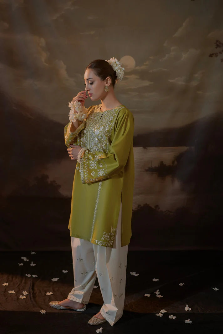 URGE-2PC SEQUIN LAWN EMBROIDERED SHIRT WITH SEQUIN LAWN EMBROIDERED TROUSER-UR-2833