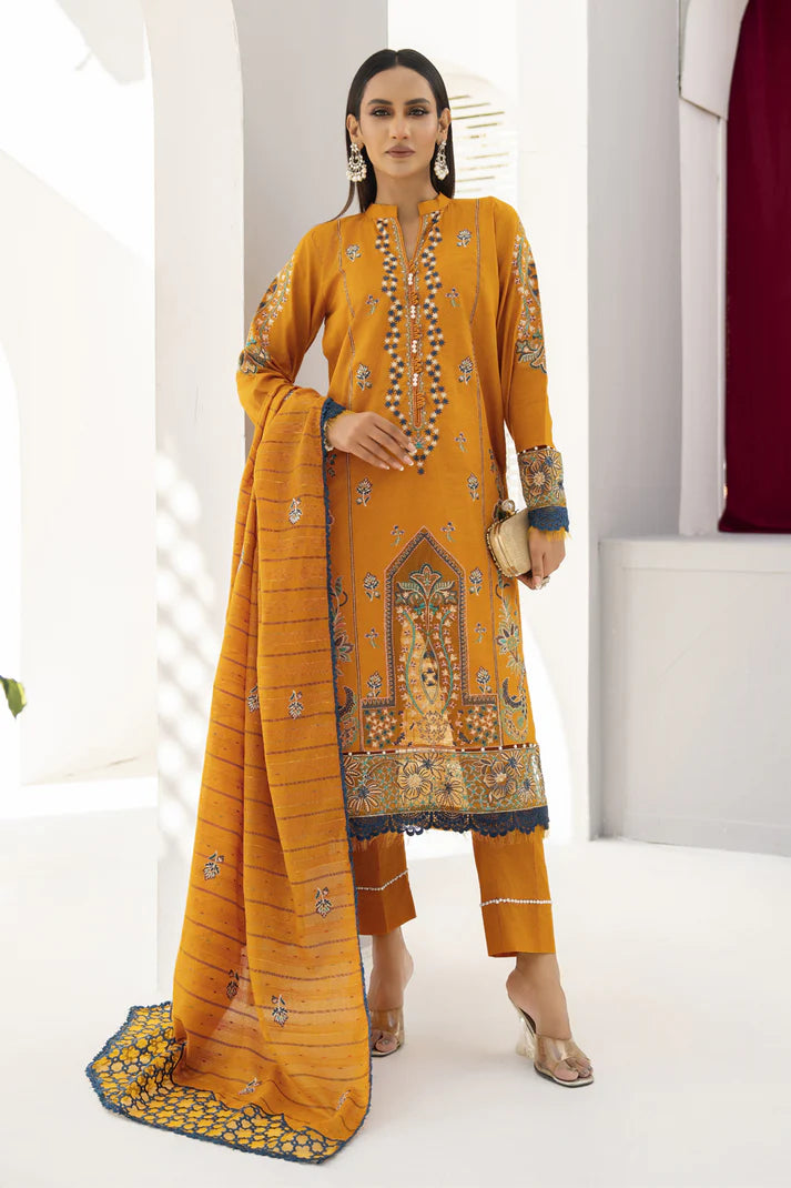 URAN-PC LAWN EMBROIDERED SHIRT WITH LAWN EMBROIDERED READY TO WEAR DUPATTA-UR-2621