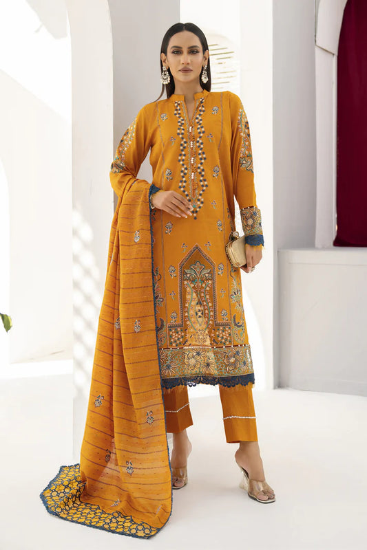 URAN-PC LAWN EMBROIDERED SHIRT WITH LAWN EMBROIDERED READY TO WEAR DUPATTA-UR-2621