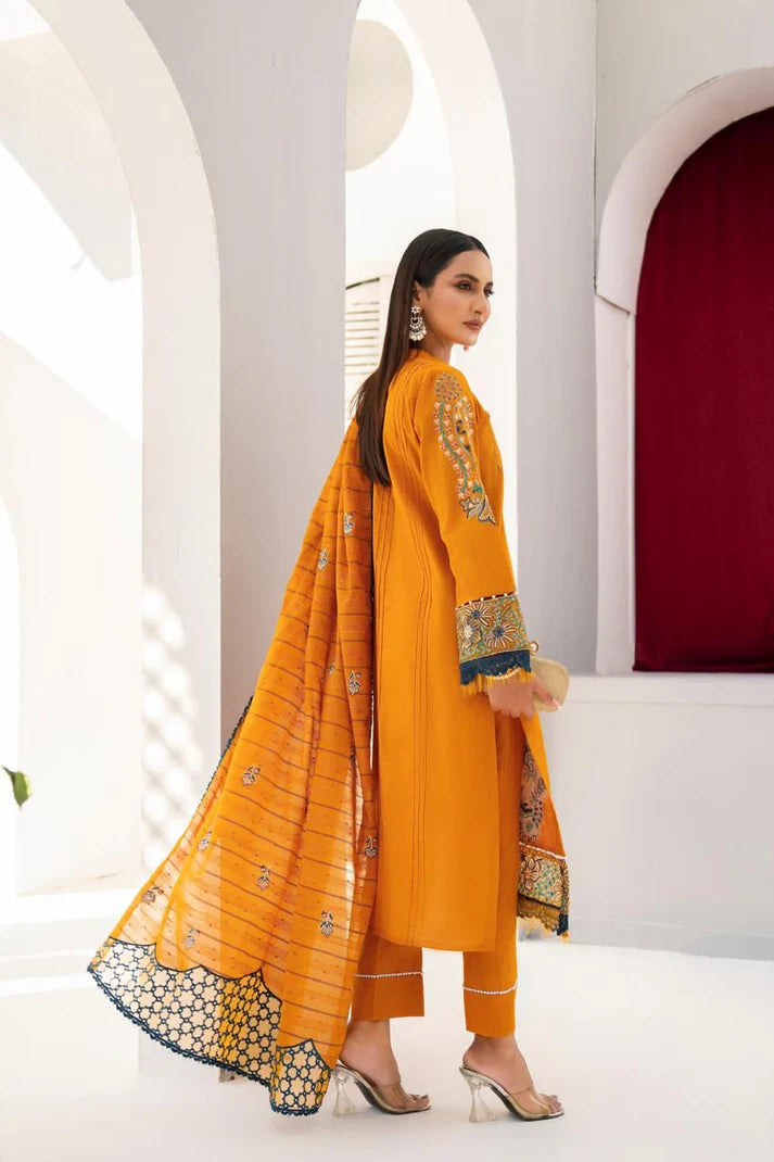 URAN-PC LAWN EMBROIDERED SHIRT WITH LAWN EMBROIDERED READY TO WEAR DUPATTA-UR-2621