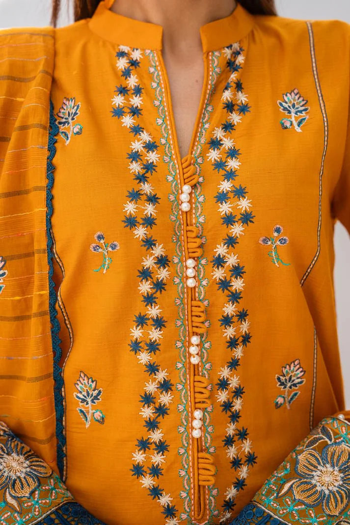 URAN-PC LAWN EMBROIDERED SHIRT WITH LAWN EMBROIDERED READY TO WEAR DUPATTA-UR-2621