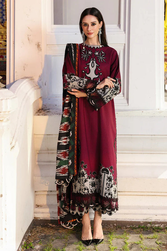 CHARIZMA-3PC KHADDAR PRINTED SHIRT WITH KHADDAR PRINTED DUPATTA AND PRINT TROUSER-UR-1215