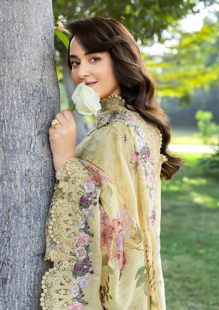 RANG RASIYA-3PC LAWN EMBROIDERED SHIRT WITH CHIFFON PRINTED EMBROIDERED DUPATTA AND TROUSER-UR-4202